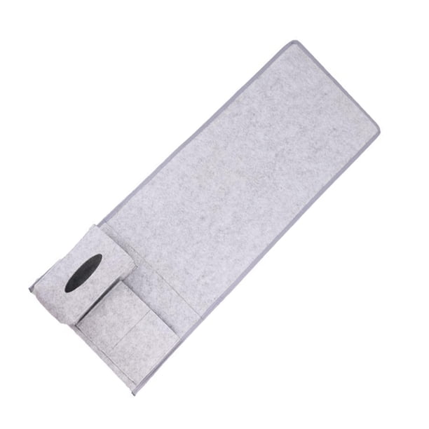 Monstrate Bolsillo de fieltro para cabecera, materiales de primera calidad, fácil de ahorrar espacio, organizador de almacenamiento junto a la Almacenamiento y organización del hogar Gris claro