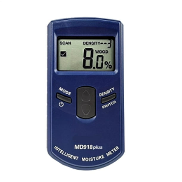 Medidor de Humedad de Madera Inductivo MD918plus, Pantalla LCD de 4-80 %, Detector de Humedad de Madera por Ondas Electromagnéticas de Alta Frecuencia.