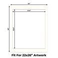 thumbnail image 2 of Antique White Picture Frame Mat for 24x30 Frames - Fits 22x26 Photos - 50 Mats, 2 of 7