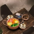 thumbnail image 3 of Wollet Pure Copper Bowl （12.5*5.2 or 6.2cm）- Brass Bowl - Copper Spoon 15cm -Brass Chopsticks 25cm, 3 of 5