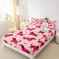 thumbnail image 3 of Homewish Kawaii Dachshund Dog Bed Sheets,Pink Heart Full Size Sheets,4 Pieces,1 Flat Sheet, 1 Fitted Sheet and 2 Pillowcases, 3 of 6