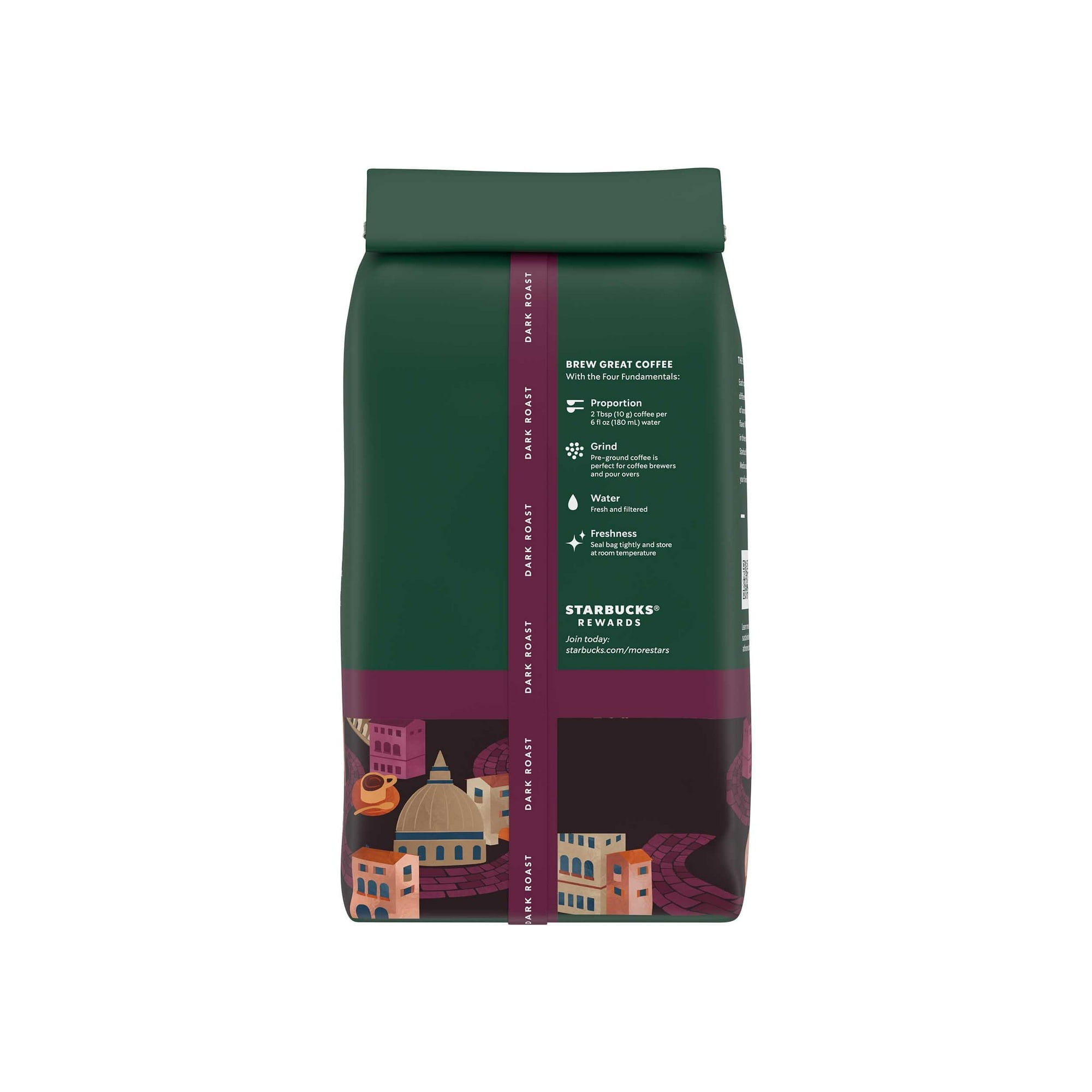 (2 Pack) Starbucks Italian Roast, Dark Roast Coffee, Ground 100% Arabica Coffee, 12-Ounce Bag
