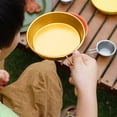 thumbnail image 4 of cpengpj ClearanceTray With Handle Stainless Steel Camping Hiking Portable Tableware Picnic Mini Dinner Tray, 4 of 6