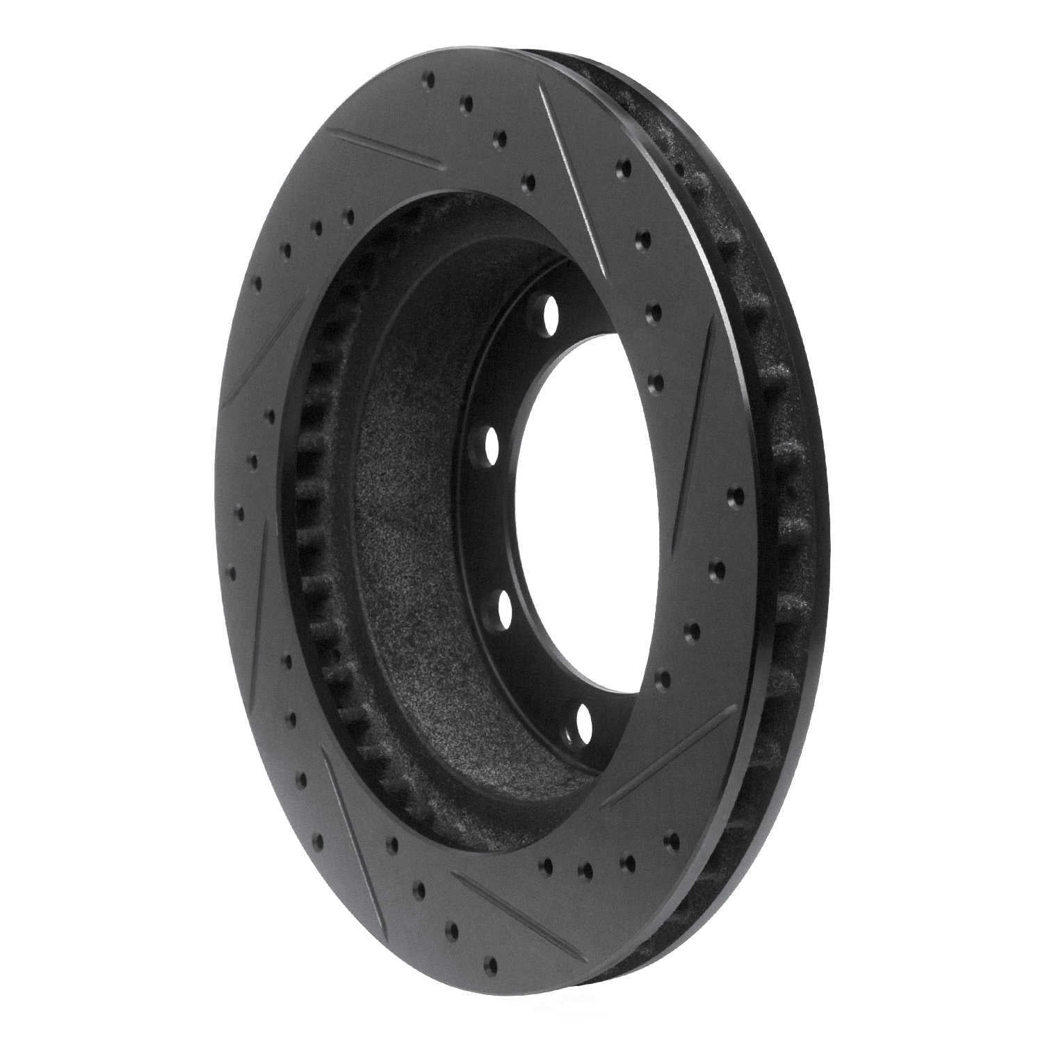 Dynamic Friction Company 633-54143L DFC Brake Rotor - Drilled And Slotted - Black
