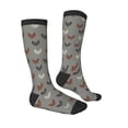 thumbnail image 3 of Picia Women Crew Soft Moisture-wicking Socks Rooster Pattern Design Cotton Socks, One Size fit All, 3 of 9