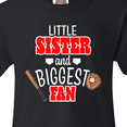 thumbnail image 4 of Inktastic Little Sister and Biggest Fan Baseball Glove and Bat Youth T-Shirt, 4 of 5