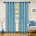 thumbnail image 1 of Moroccan Diffused Light Embroidered Trellis Semi-Sheer Curtain Set Aquarius / 52"x63", 1 of 1