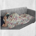 thumbnail image 6 of Pastel Soft Flannel Fleece Throw Blanket, Fresh Spring Field Gardening Plants Flowers Retro Tulip Peony Blossoms Twigs, Cozy Plush for Indoor and Outdoor Use, 60" x 80", Multicolor, by Ambesonne, 6 of 6