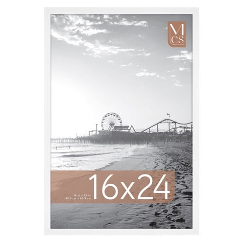 MCS Foundation 16x24 Poster Frame Traditional White, Vertical & Horizontal Wall Hanging Large Picture Frame for Photos, Posters & Art Prints (1-Pack)