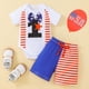 thumbnail image 2 of Body Para Bebé, Conjunto De Canastilla, Mono Para Niñas Pequeñas, Top Estampado De Verano, Pantalones Cortos, Conjunto De Dos Piezas, Ropa Para Niños, Blanco Odeerbi  LM103-5899, 2 of 9