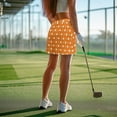 thumbnail image 4 of Uorisango Orange Polka Dots Tennis Golf Skirts Stretchy Stylish Running Sports Pickleball Skirt with Shorts Underneath Pockets Comfortable Polyester Spandex Fabric Outing Wear, 4 of 7