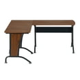 thumbnail image 5 of Kingfisher Lane Wood and Metal L-Shaped Computer Desk in Mahogany, 5 of 13