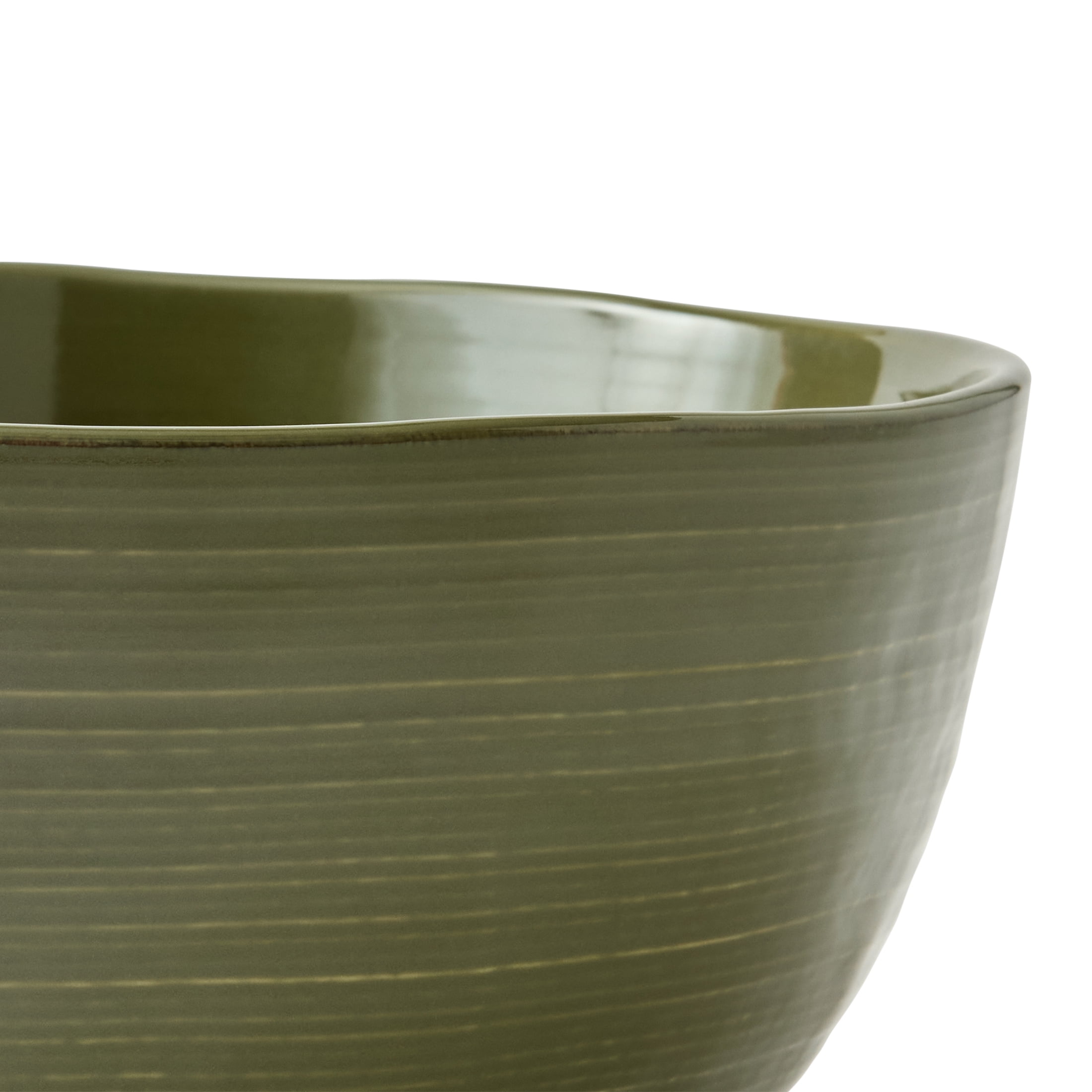 Better Homes & Gardens Artisan Round Green Stoneware Serving Bowl, 10 in, 18 oz