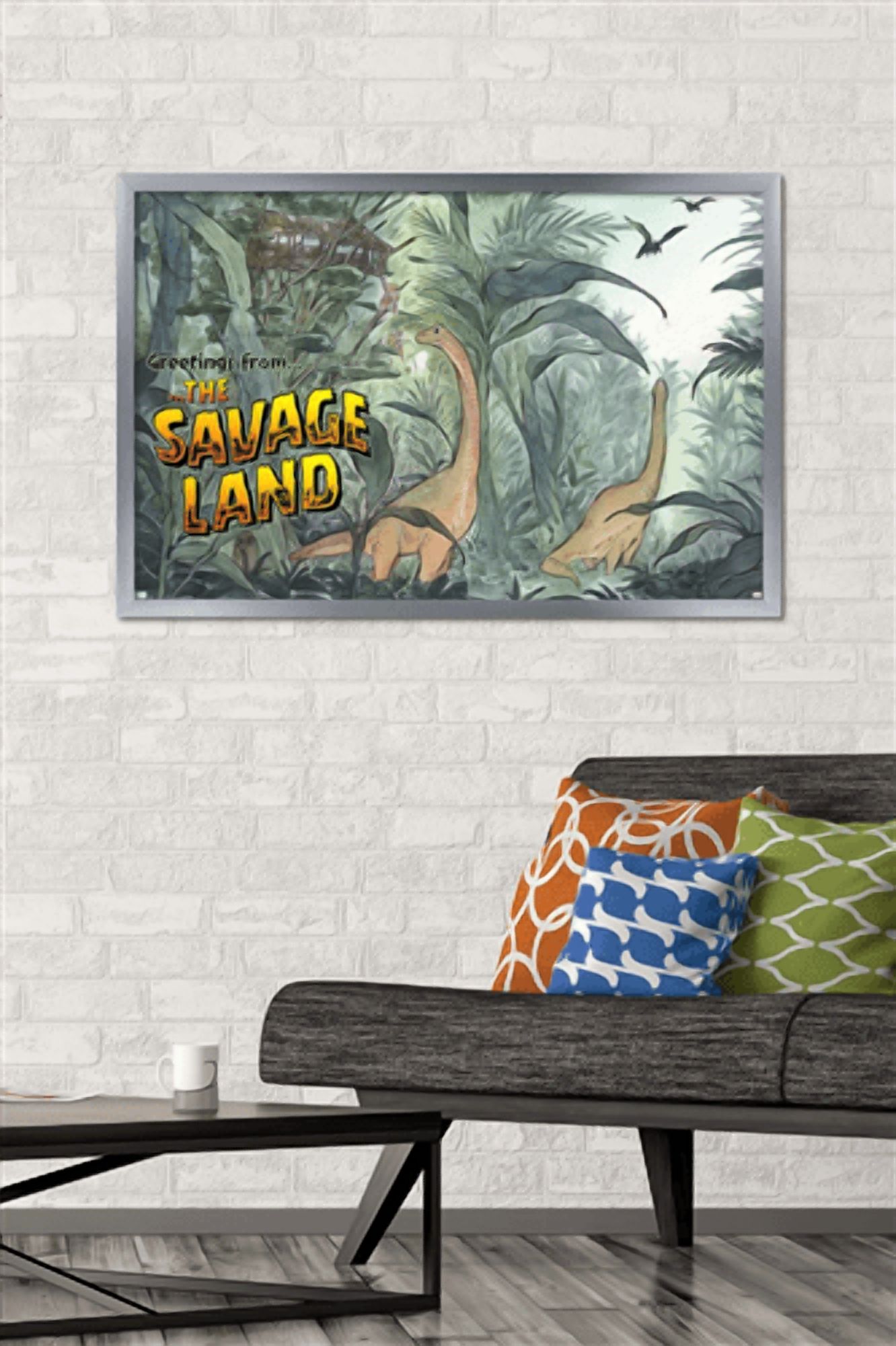 Marvel: Hero Lands - The Savage Land 2 Wall Poster, 22.375" x 34" Framed