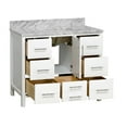 thumbnail image 5 of California 42" Bathroom Vanity with White Cabinet and Carrara Marble Top, 5 of 6