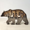 thumbnail image 4 of Advancent 1 pieza DIY independiente de con forma de Animal adorno boda fiesta de cumpleaños decoraciones para el hogar árbol bosque decoraciones Kits de decoración para fiestas oso café Advancent HA007453-02, 4 of 6