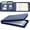 Blue, variant on 7 Ring PU Leather Check Binder with Zipper Pouch, Holds 600 Checks, Executive Size for 9 13 Inch Sheets, Blue