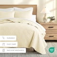 thumbnail image 5 of Lightweight Wrinkle Resistant Quilt Sets in Yellow Damask for King Size Bedding by Comfort Canopy, 5 of 10