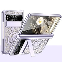 Dteck for Google Pixel Fold Case, Pixel Fold Hinge Protective Case with Kickstand, Hybrid Shockproof Hard PC Protective Rugged Case for Google Pixel Fold 2023,Purple