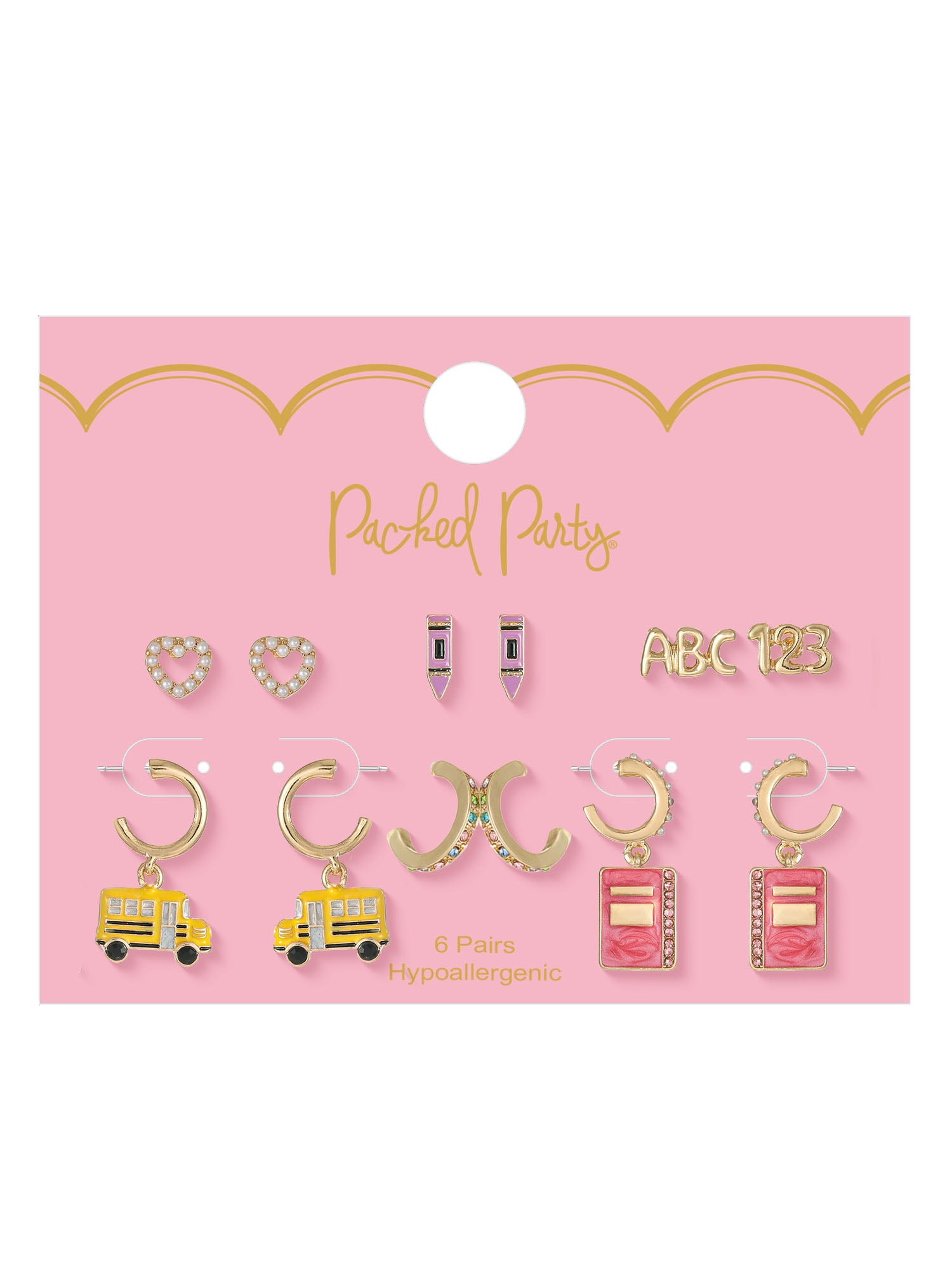 Packed Party Classroom Cutie 6-Piece Earring Set
