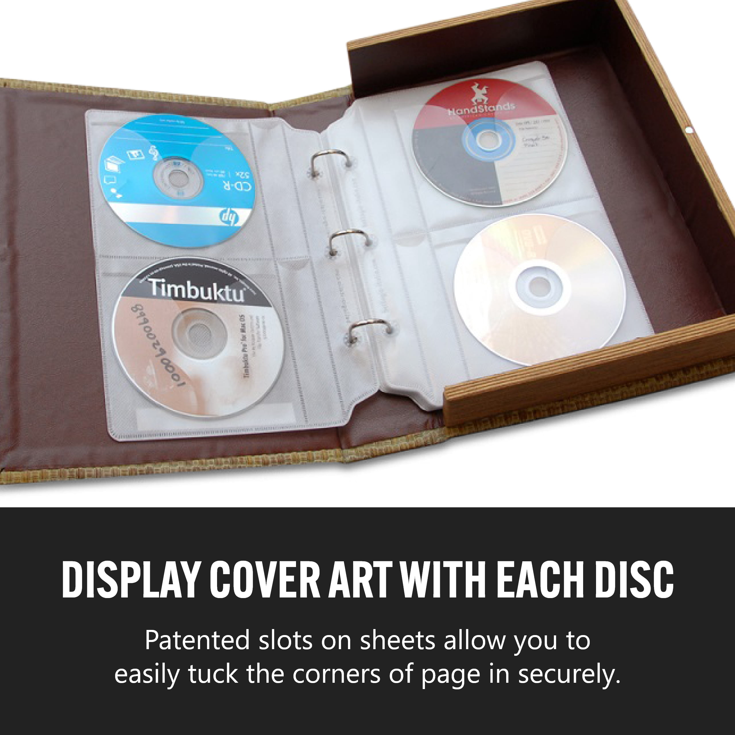 【中古】「非常に良い」bellagio-italia Olde World Persian DVD、CDブックボックス3パック???Holds 144ディスク Bellagio-Italia Large Capacity CD/DVD Storage Binder - Leather