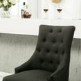 thumbnail image 4 of Charcoal Upholstered - Wingback & Button Tufted - Dining Area - Add Formal Air to Dining, 4 of 6