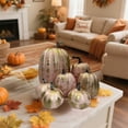 thumbnail image 5 of Yaoyar 7PCS Artificial Pumpkins Halloween Decoration Rural Style Farmhouse Foam Pumpkin Harvest Season Thanksgiving Day is Suitable for Table top House Dining Table Party Decoration, 5 of 6
