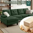 thumbnail image 4 of Soscana 105" Sectional Sofa U Shaped Couch with Double Chaises, Modern Linen Sofa Oversized 4 Seater Couch for Living Room, Apartment, Office, Studio, 4 of 10