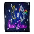 thumbnail image 1 of ASHLEIGH Flannel Throw Blanket Beauty Neon Sign of Unicorn Emblem Bright Night Light Signboard Colourful Glowing Layered 50x60 Inch Lightweight Cozy Plush Fluffy Warm Fuzzy Soft, 1 of 4