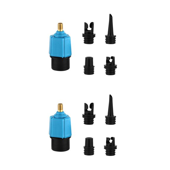 Soidarity Pump Adapter Alloy Widely Applicable Air Multifunctional Valve Kayak Board Adapters Accessories Installation Simple Convertor Azul 2piezas