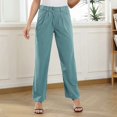 thumbnail image 4 of Pantalones con cierre de cremallera,Pantalones de talle alto para mujer Pantalones con bolsillo Pantalones casuales Aspecto llamativo, 4 of 8