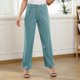 thumbnail image 4 of Pantalones casuales, pantalones de cintura alta para mujer, pantalones con cierre de cremallera, pantalones con bolsillo, diseño personalizado, 4 of 8