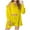 Yellow1, variant on UAMVSH Fluffy Pajamas for Women Set 3 Piece Outfits Fleece Warm Hooded Coat Crop Tops with Shorts Matching Set Thick Comfy Sleepwear