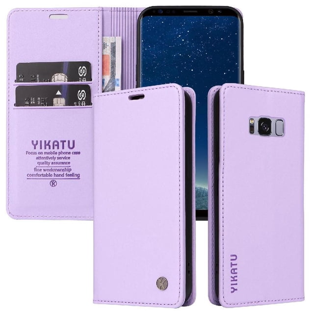 Funda para Samsung Galaxy S8 Estuche de Cuero PU Tipo Cartera con Ranuras para Tarjetas y Cierre Magnético