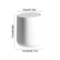 thumbnail image 5 of AuroraX Round Desk Trash Can with Press Top Lid White 3L Small Stylish Garbage Can Contemporary Plastic Trash Bin for Vanity Counter Office, 5 of 9