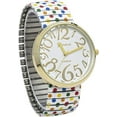 thumbnail image 3 of Blekon Collections Women's 41mm Case Polka Dots Design Stretch Band Watch (White), 3 of 6