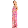 thumbnail image 4 of Sakkas Dora Women's One Shoulder Short Sleeve Casual Elegant Maxi Dress with Print - 631 - One Size Regular, 4 of 5