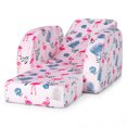 thumbnail image 6 of Topbuy 3-in-1 Convertible Kids Sofa Multifunctional Toddler Lounger Upholstered Chair Couch Pink, 6 of 6