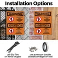 thumbnail image 3 of (2 Pack) Hazardous Authorized Personnel Bilingual OSHA Warning Sign 10 Inch X 14 Inch Indoor / Outdoor Rust-Free Aluminum Metal Signs for Workplace, Workshop, and Construction Site,, 3 of 8
