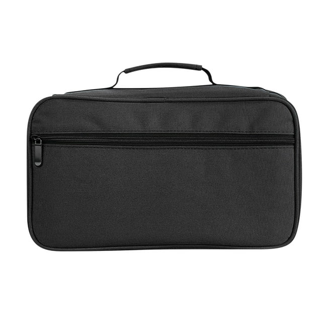 LSLJS 60 Slots Marker Organizer Case Large Marker Case for 60 Markers Big Capacity Marker Storage Bag Pen Case Pencil Pouch with Carrying Handle