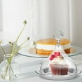 thumbnail image 6 of ORDDIART Cake Plate with Lid Silver Iron Acrylic 1Pack 6.7x6.7in, 6 of 8