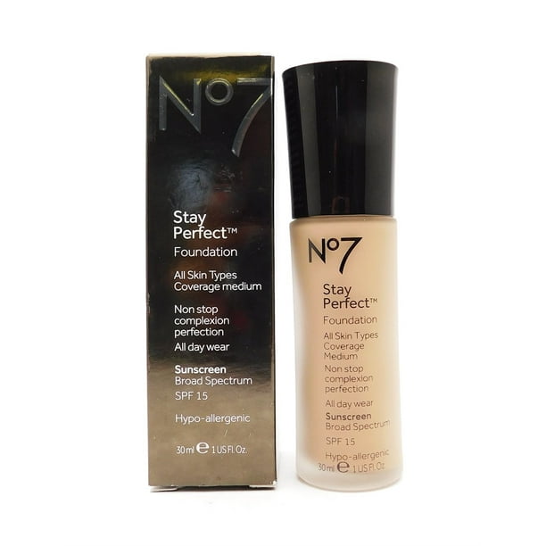 Boot's No7 Stay Perfect Foundation SPF 15 Honey 1 Fl Oz.
