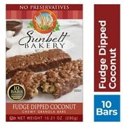 Sunbelt Bakery Chewy Granola Bars, Fudge Dipped Coconut, 10 Ct