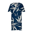 thumbnail image 5 of Viikei Breathable Cotton Short Sleeve Dress,Plus Size Dress for Women V Neck Summer Printing Sundresses Knee Short Sleeve with Pockets Navy XL, 5 of 5