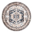 thumbnail image 2 of Unique Loom Oxford Collection Area Rug - Sheldonian (5' Round Cream/Navy Blue), 2 of 6
