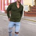 thumbnail image 2 of Wyzesi Purple Cardigan Sweaters for Men Men's Solid Color Button Up Long Sleeved Sweater Mens Cardigan Sweaters, 2 of 4