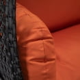 thumbnail image 4 of LeisureMod Mendoza Charcoal Wicker Patio Double Swing Chair in Orange, 4 of 11