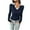 Dark Blue, variant on biudgviw Shirts for Women V Neck Turndown Collar Cute Tops Slim Fit Long Sleeve Business Casual Tunic Blouses Fall Clothes