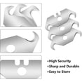 50PCS Utility Hook Blades Steel Razor Blades Safety Horn Knife Blades ...