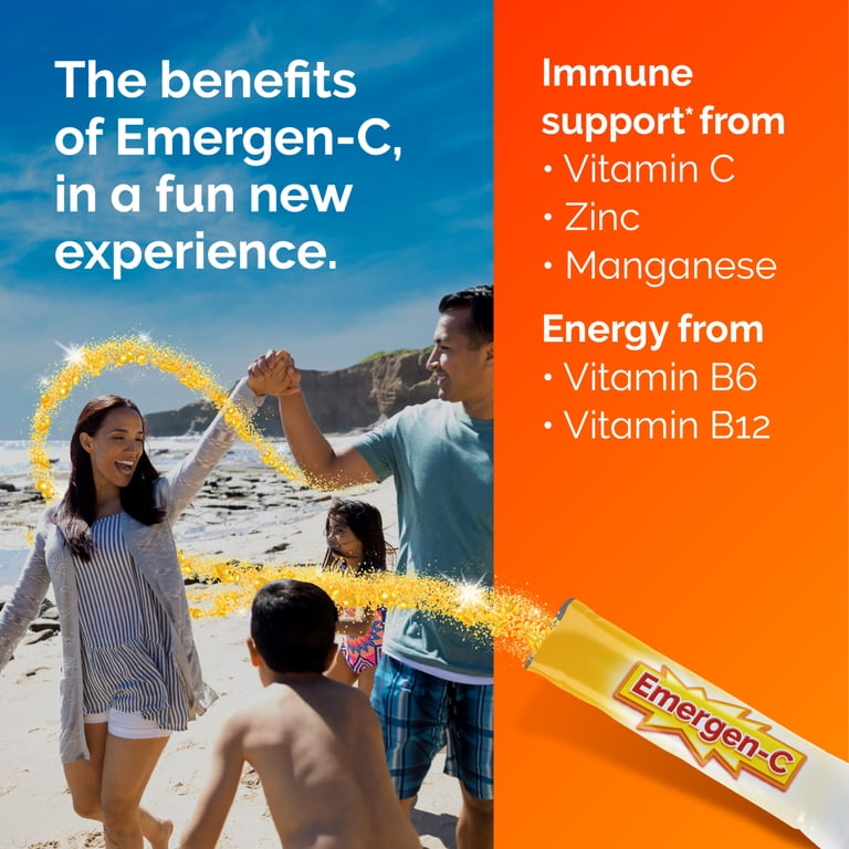 Emergen-C Crystals On-the-Go, Orange Vitality, 28 Stick Packs photo 4